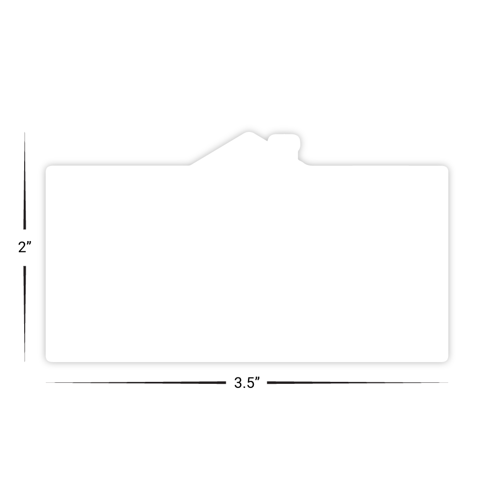 Custom Plastic 3.5" x 2" House Shape Cards