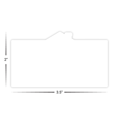 Custom Plastic 3.5" x 2" House Shape Cards