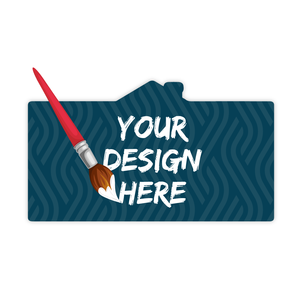 Custom Plastic 3.5" x 2" House Shape Cards