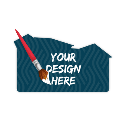 Custom Plastic 3.375" x 2" House Shape Cards