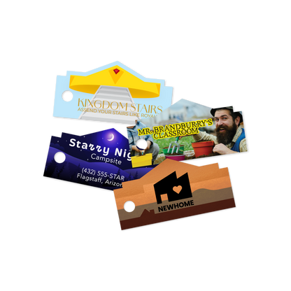 Custom Plastic 1.9" x 1" Small House Key Tags