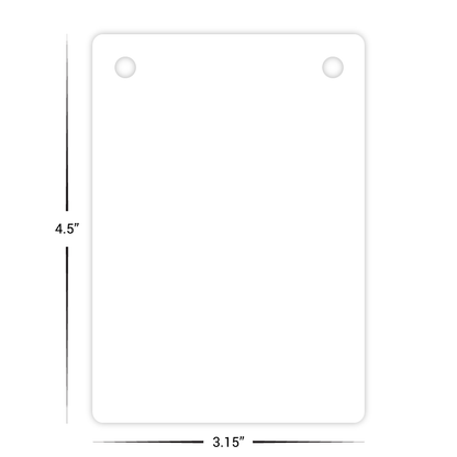 Custom Plastic 3.15" x 4.5" 2 Hole Badge