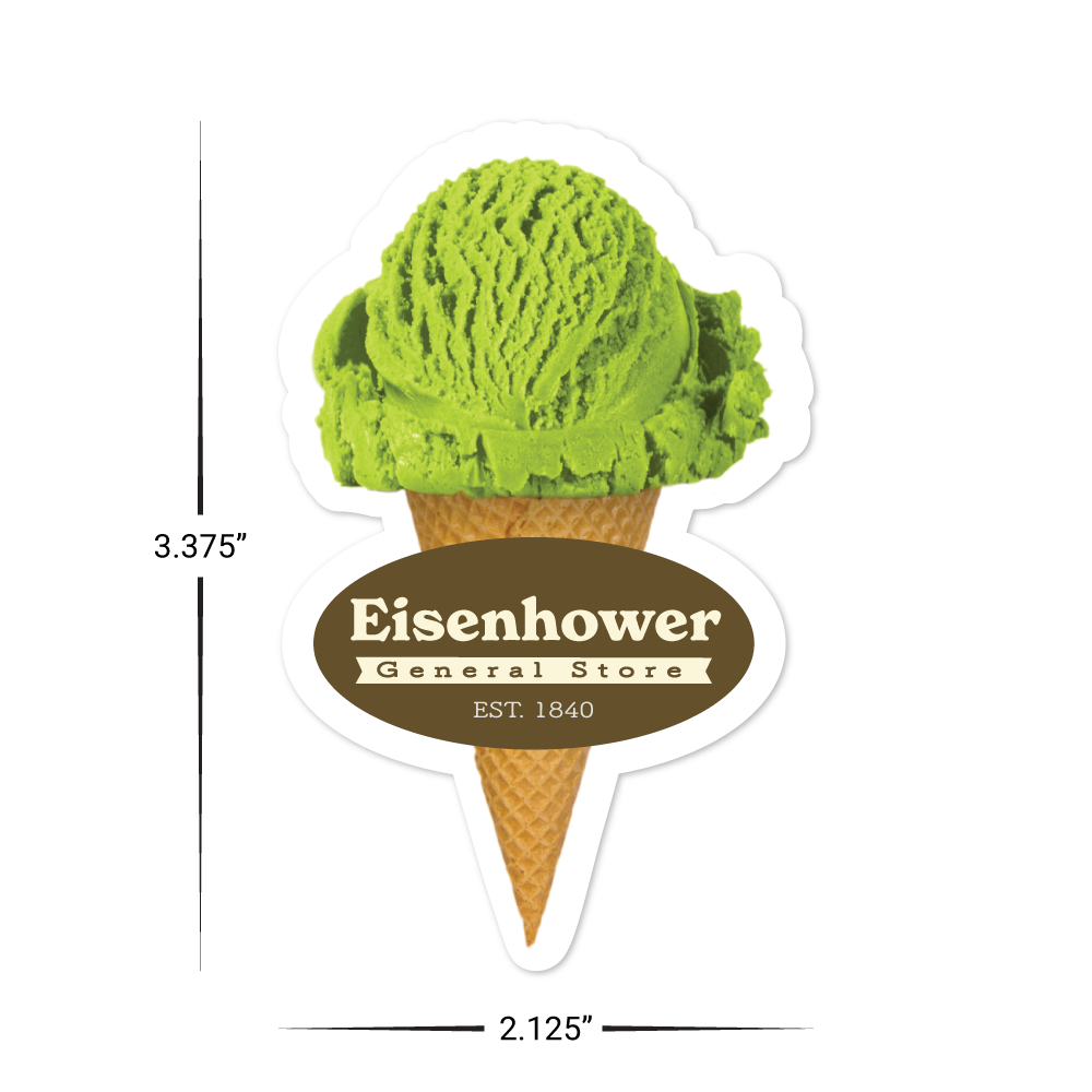 Custom Plastic 3.375" x 2.125" Ice Cream Cone Cards
