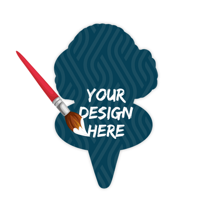 Custom Plastic 3.375" x 2.125" Ice Cream Cone Cards