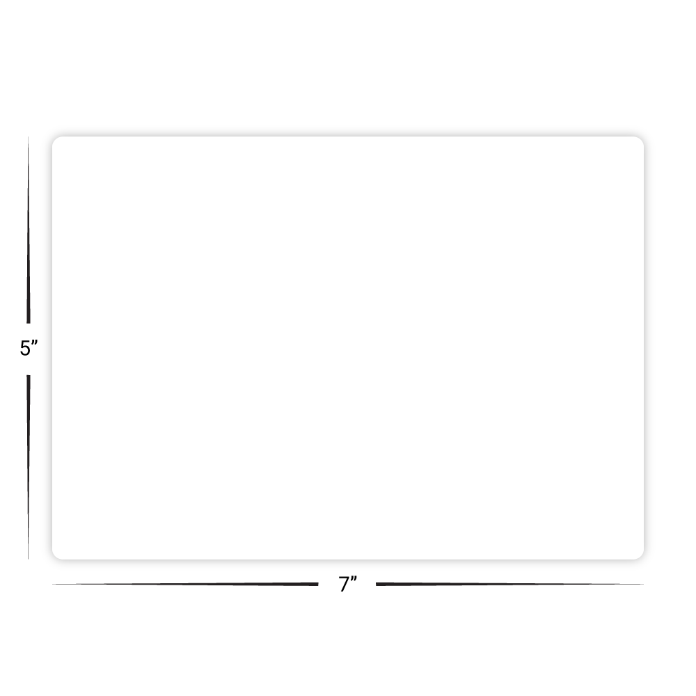 Custom Plastic 5" x 7" Rectangle Signage