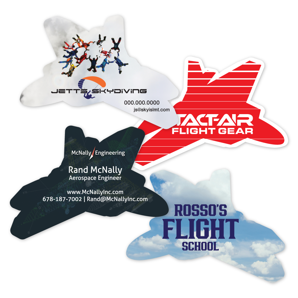 Custom Plastic 3" x 2.15" Jet Cards