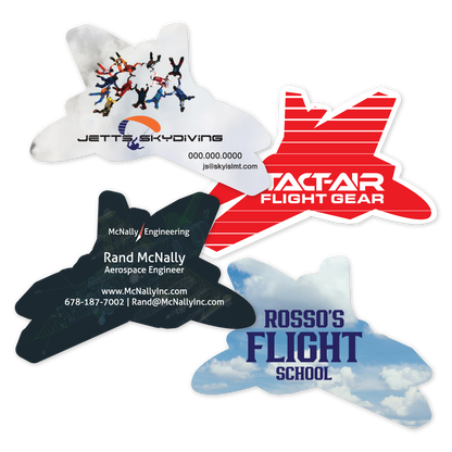 Custom Plastic 3" x 2.15" Jet Cards