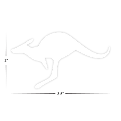 Custom Plastic 3.5" x 2" Kangaroo Shape Cards