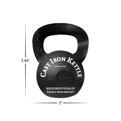 Custom Plastic 2.66" x 2" Kettlebell Key Tags