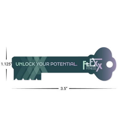 Custom Plastic 3.5" x 1.125" Key Shape Key Tags