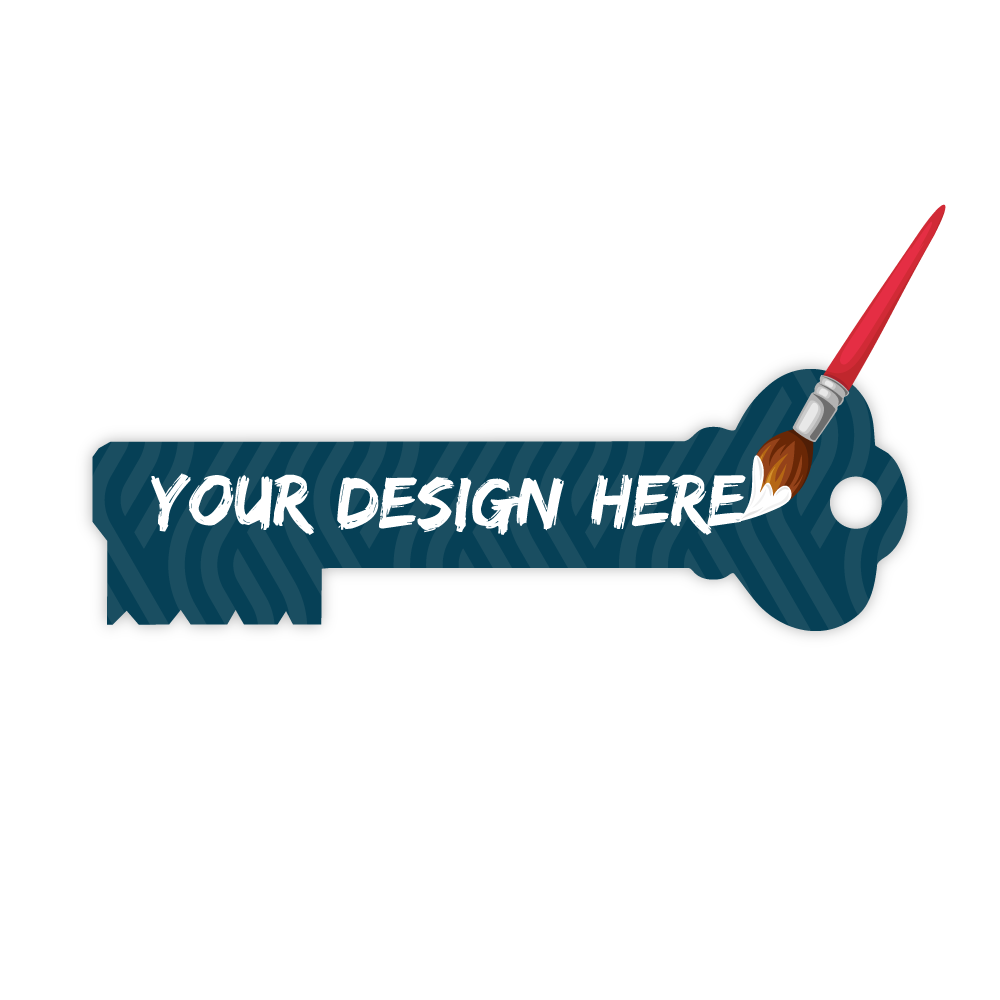 Custom Plastic 3.5" x 1.125" Key Shape Key Tags