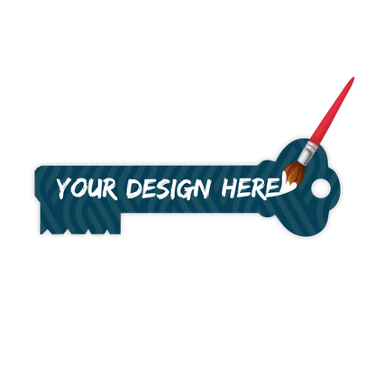 Custom Plastic 3.5" x 1.125" Key Shape Key Tags