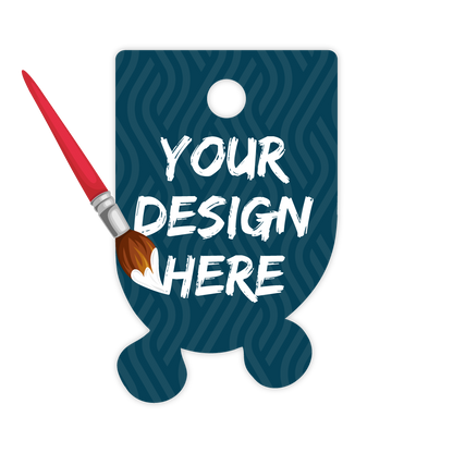 Custom Plastic 3.375" x 2.125" Rounded Balls Design Tags