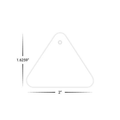 Custom Plastic 2" x 1.625" Triangle Key Tags