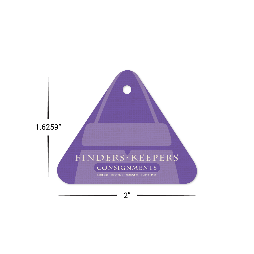 Custom Plastic 2" x 1.625" Triangle Key Tags