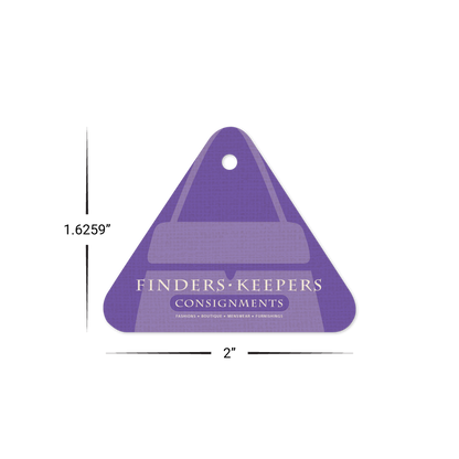 Custom Plastic 2" x 1.625" Triangle Key Tags