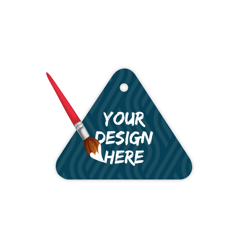 Custom Plastic 2" x 1.625" Triangle Key Tags