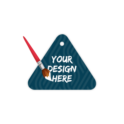 Custom Plastic 2" x 1.625" Triangle Key Tags