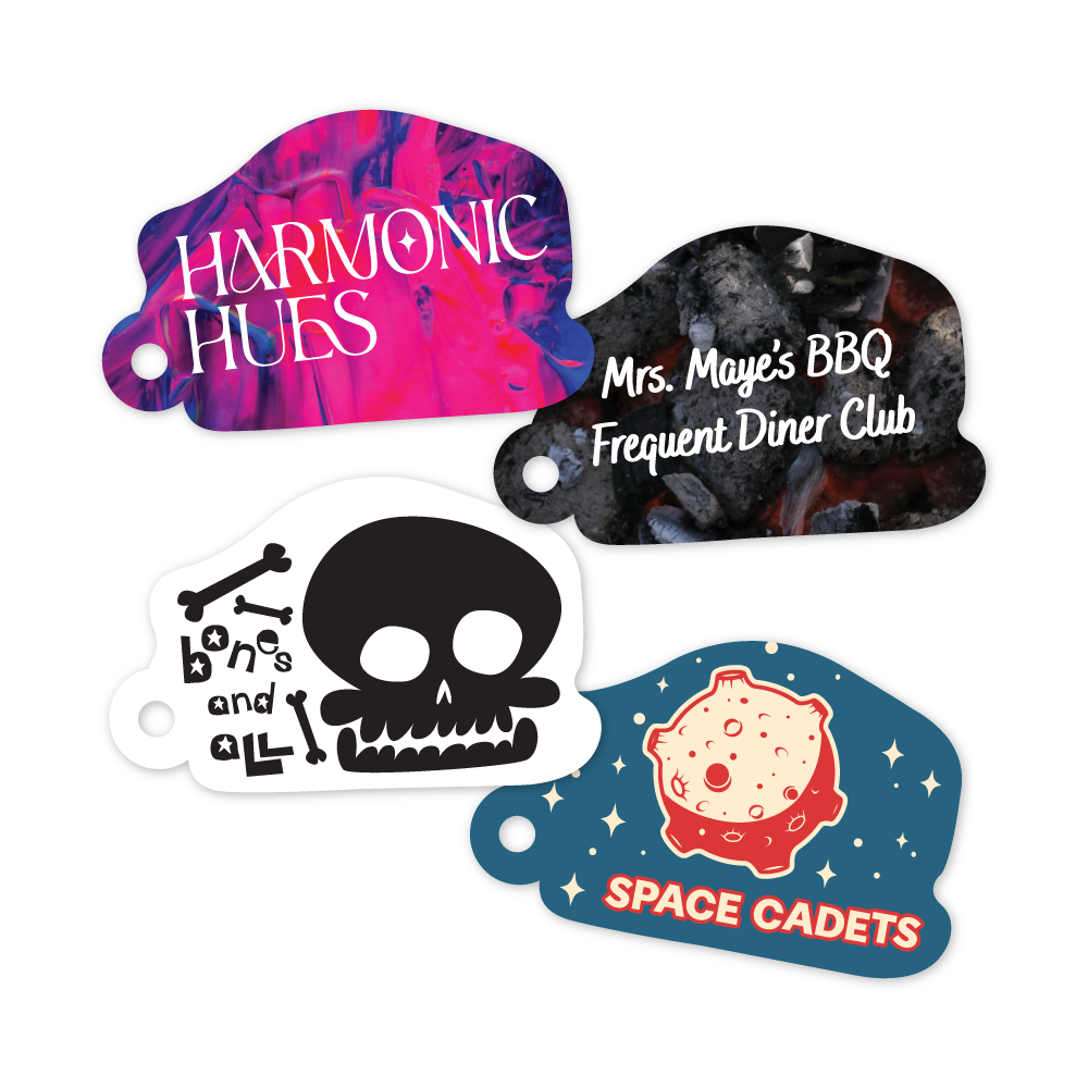 Custom Plastic 2" x 1.3" Mug Shape Key Tags