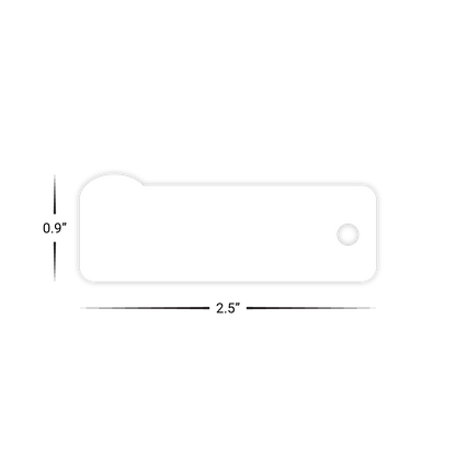 Custom Plastic 2.5" x .9" Key Tags with Bump