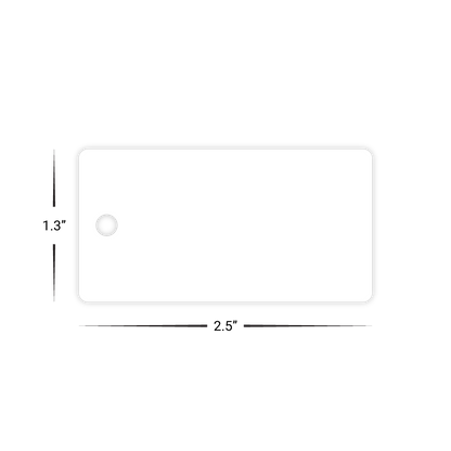 Custom Plastic 2.5" x 1.3" Key Tags