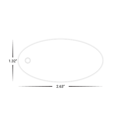 Custom Plastic 2.63" x 1.32" Oval Key Tags