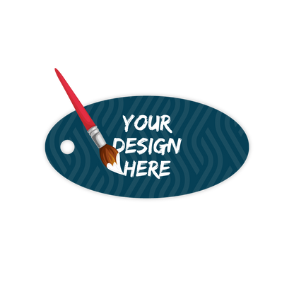 Custom Plastic 2.63" x 1.32" Oval Key Tags