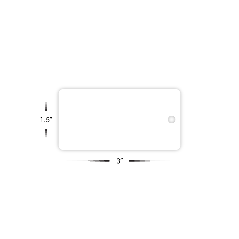 Custom Plastic 3" x 1.5" Key Tags