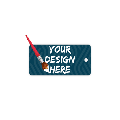 Custom Plastic 3" x 1.5" Key Tags