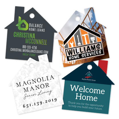 Custom Plastic 2" x 2" House Key Tags