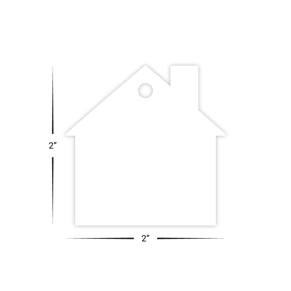 Custom Plastic 2" x 2" House Key Tags