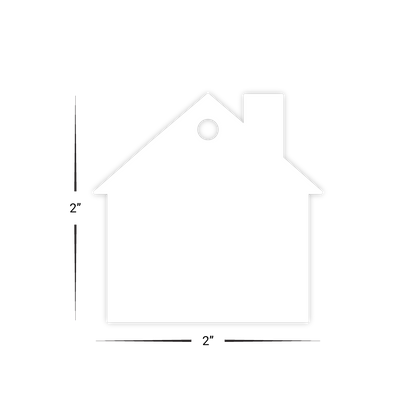Custom Plastic 2" x 2" House Key Tags
