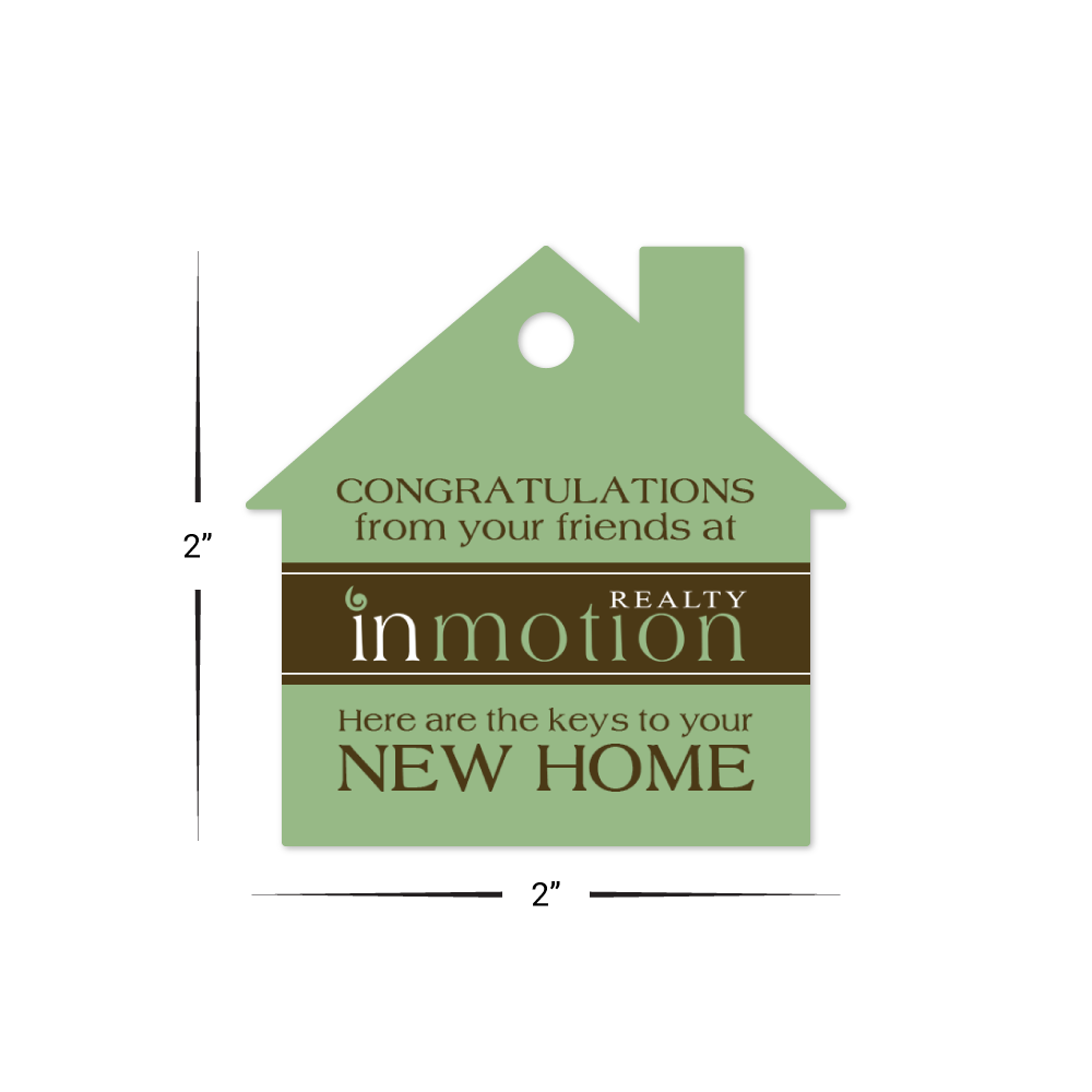 Custom Plastic 2" x 2" House Key Tags