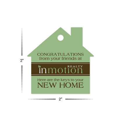 Custom Plastic 2" x 2" House Key Tags