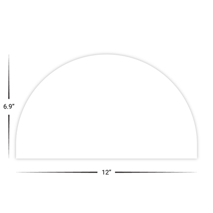 Custom Plastic 6.9" x 12" Half Circle Menu