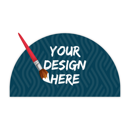 Custom Plastic 6.9" x 12" Half Circle Menu