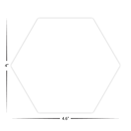 Custom Plastic 5" x 3.375" Hexagon Cards