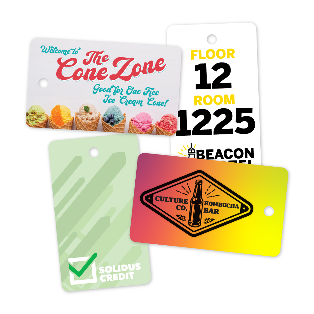 Custom Plastic 2.75" x 1.625" Key Tags
