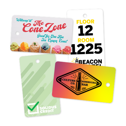 Custom Plastic 2.75" x 1.625" Key Tags