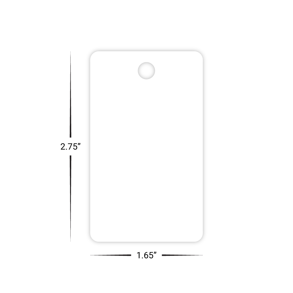 Custom Plastic 2.75" x 1.625" Large Hole Key Tags