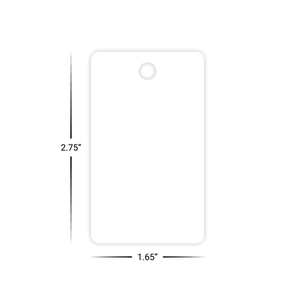 Custom Plastic 2.75" x 1.625" Large Hole Key Tags