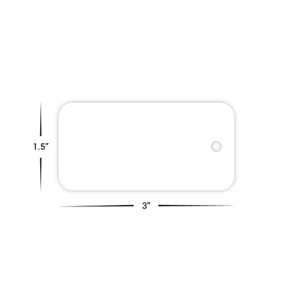 Custom Plastic 3" x 1.5" Large Key Tags