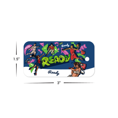 Custom Plastic 3" x 1.5" Large Key Tags