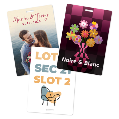 Custom Plastic 3.5" x 5" Large Cards