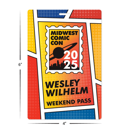 Custom Plastic 4.125" x 6.125" Large Badges