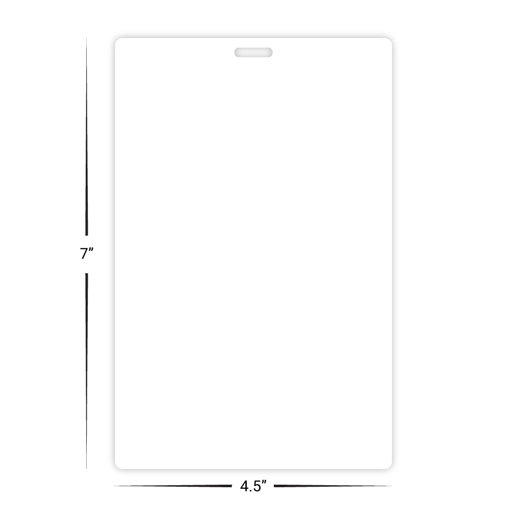 Custom Plastic 4.5" x 7" Large Vertical Luggage Tags