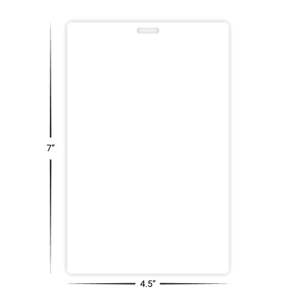 Custom Plastic 4.5" x 7" Large Vertical Luggage Tags