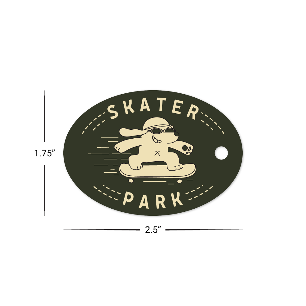 Custom Plastic 2.5" x 1.75" Oval Key Tags