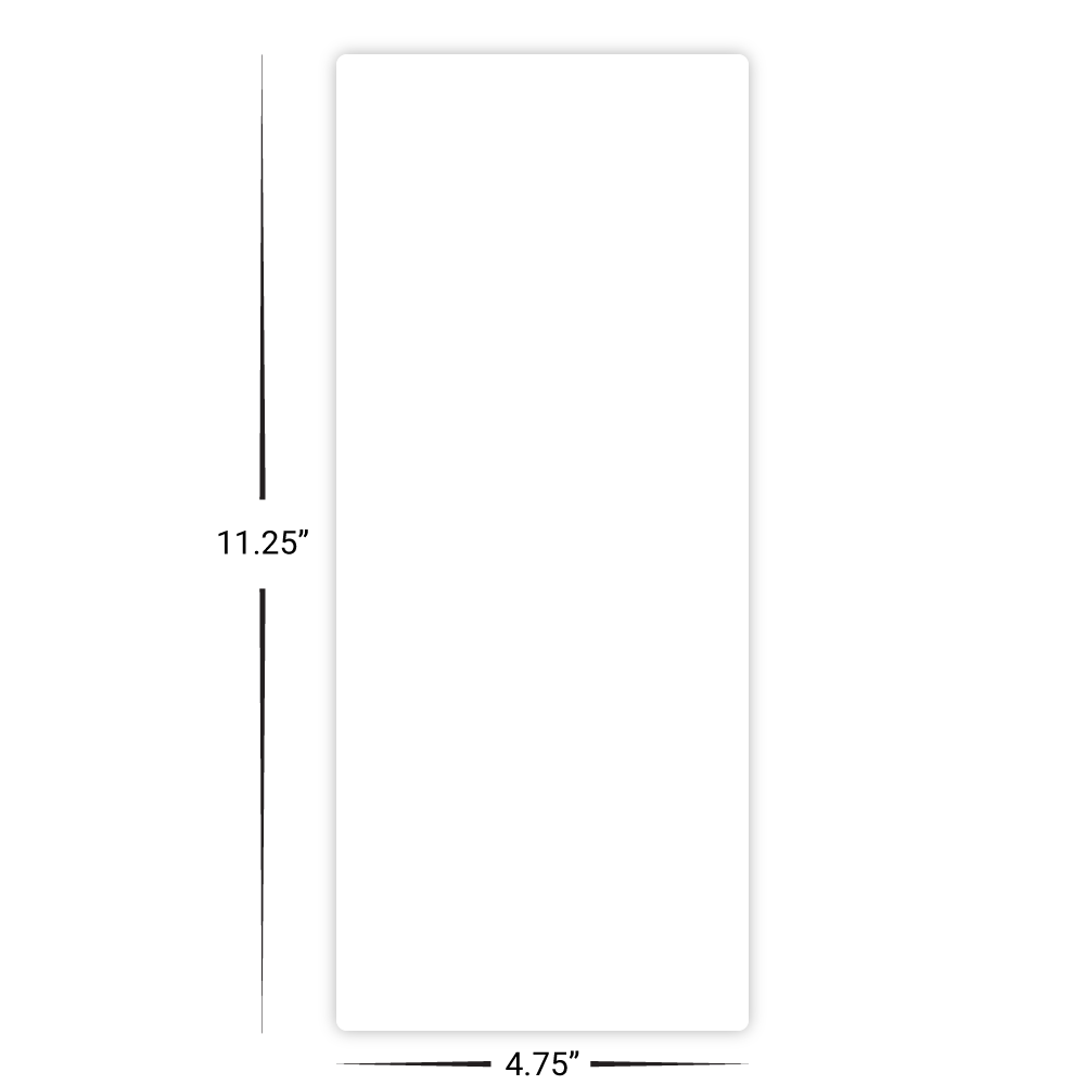Custom Plastic 4.75" x 11.25" Long Signage