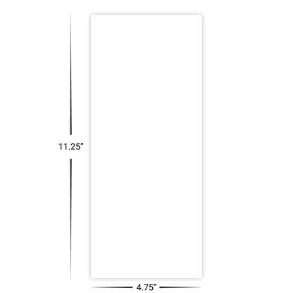 Custom Plastic 4.75" x 11.25" Long Signage